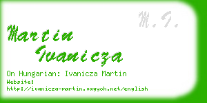 martin ivanicza business card